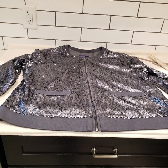 𝅺twiggy London 1X Gray sequence jacket - Picture 9 of 15